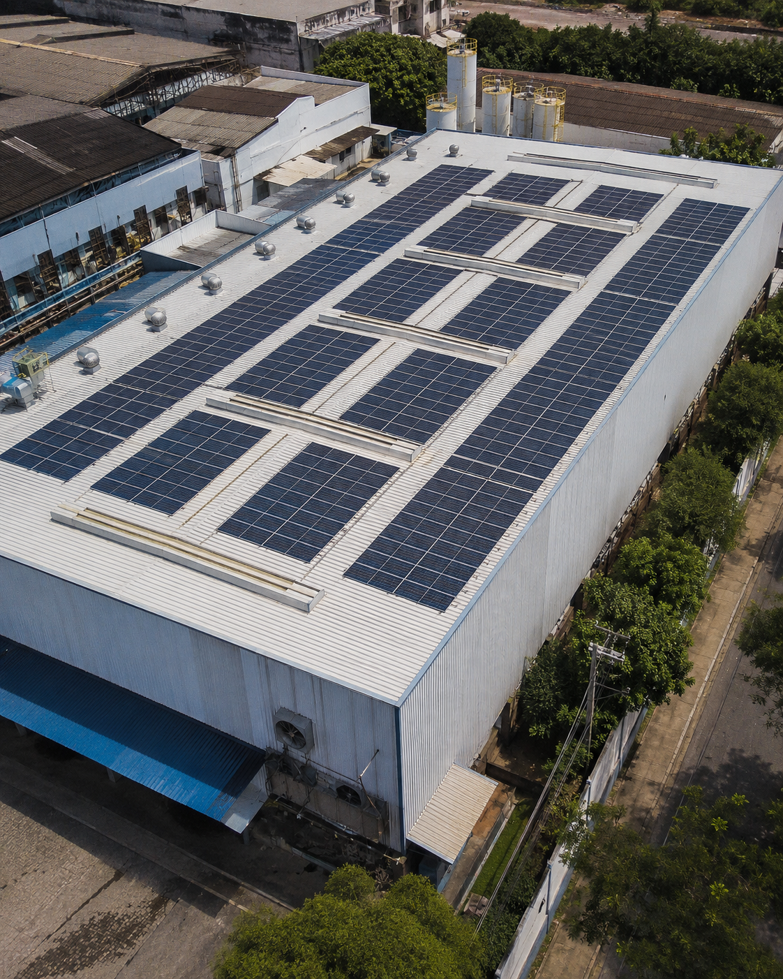 Sistema solar industrial